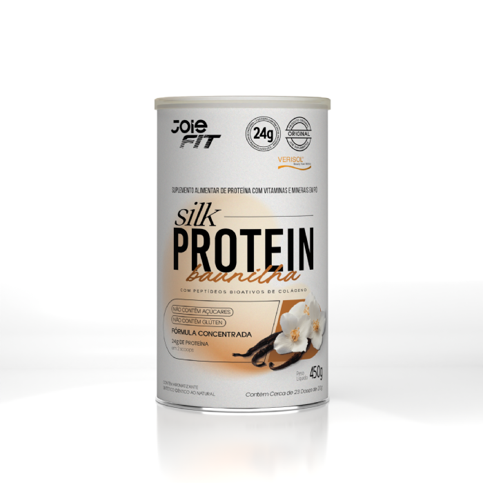 Whey Silk Protein 24g Colágeno Verisol - Baunilha 450g