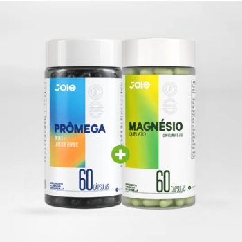 Kit Magnésio Quelato + Mais Cálcio 600 - 60 Caps Soft Gel | Joie